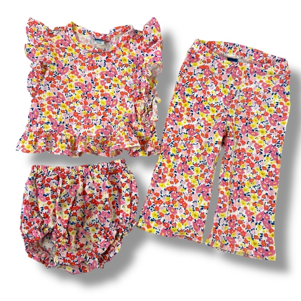 Old Navy Girls Floral 3pc Set